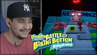 DAMN SLEEP ROBOT! - SpongeBob Battle for Bikini Bottom Rehydrated - Rock Bottom Trailer REACTION!