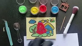 Sand Painting Home  | paperindcraft