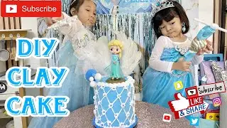 Diy Clay Cake #tutorial  #diy #clay  #claycake #cake #elsa #elsafrozen #kids #fun #family #clayart  