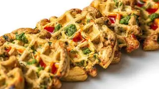 Savory Pakora Waffles | Vegan Besan & Sooji Waffles | Easy & Healthy Mother’s Day Breakfast Recipe