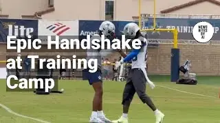 CeeDee Lamb and George Pickens&rsquo; Epic Handshake Steals the Show at Cowboys Camp