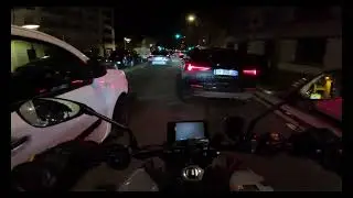 Chill Night City Ride in Lyon (lane split)