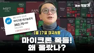 [1월17일 토요일 미국마감] 마이크론 폭등! 왜 올랐나?