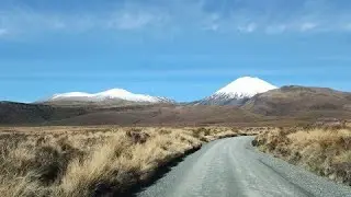 Tokaanu lookout to Whakapapa skifield (Driving in 4K)