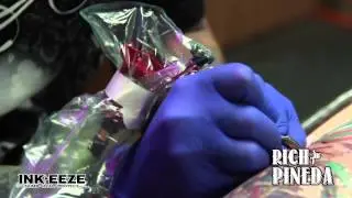 Rich Pineda tattooing while using Ink-Eeze