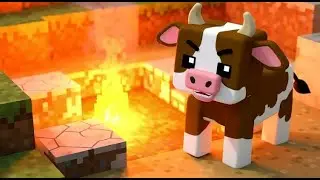 Minecraft Naughty Cow Jumped in Lava | Funny Toddler Song | Kids Rhymes