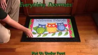 Owl Friends Insert Doormat - 18 x 30