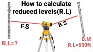 How to calculate reduced levels(R.L)