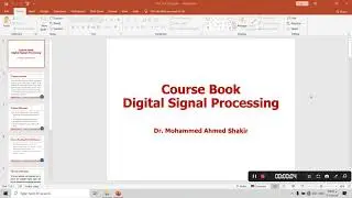 Digital signal processing - Course overview