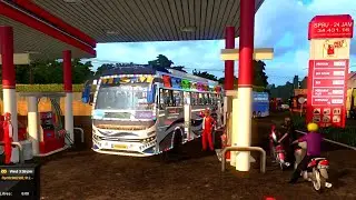 TN Private Bus Vs Dangerous Mountain Roads | Tamil songs | ETS2 Uncut