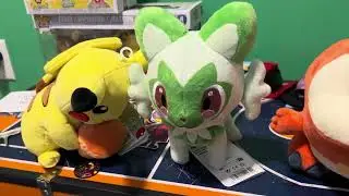 Pikachu, Sprigatito, and Fuecoco plush review