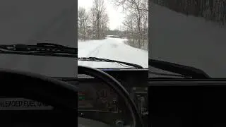 Snowy back roads of Russellville, indiana
