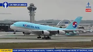 RARE! South-Side A380 & 747 Takeoffs at LAX!
