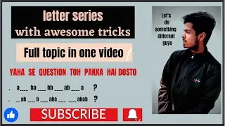 LETTER SERIES REASONING TRICKS(REPEATED SERIES)