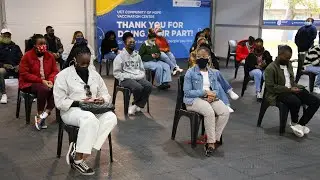 Students get vaccinated at the UCT Community of Hope Vaccination Centre