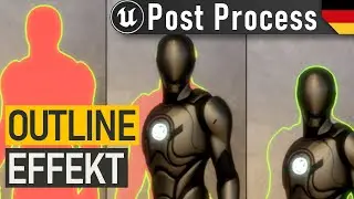 OUTLINES F&Uuml;R ALLES ! Unreal Engine 5 Post Process Outline Material Shader Tutorial auf Deutsch #UE5
