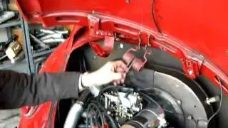 Putting deck lid spring in a 1967 VW
