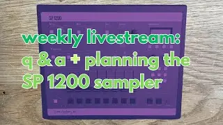 Weekly Livestream: Q + A, Planning the SP-1200 Sampler - September 18, 2025