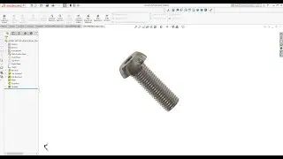 Solidwork tutorial(Socket Button Head Screw)Thread feature #solidworks #Creo