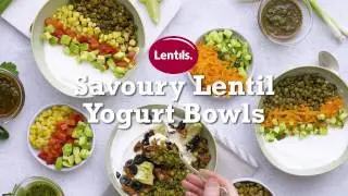 Savoury Lentil Yogurt Bowls