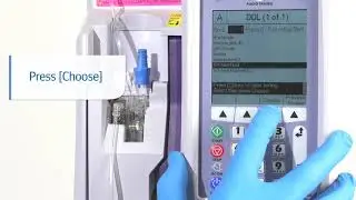 How to power on the Plum 360 infusion system, choose a Clinical Care Area CCA and program an infusio