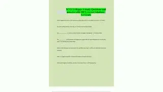 NCCCO Rigger 1 Study Questions and answers with 100 correct solutions  A Grade923