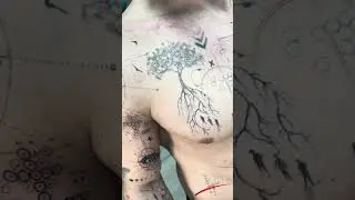 Fineline Geometric Abstract Tattoo T&auml;towierung Dimi Old Dragon Ink