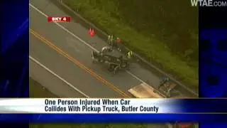1 Injured In Car-Pickup Truck Collision