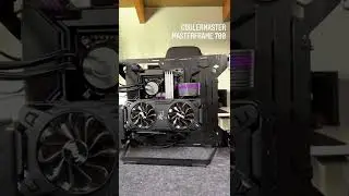open air PC build in #coolermaster master frame 700 case #shorts