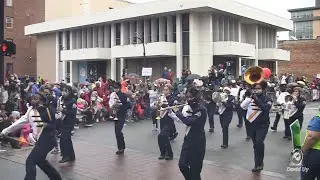 Northern HS Marching Band in the 2021 Durham Holiday Parade