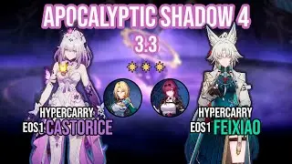 Castorice Hypercarry & Feixiao Hypercarry | Apocalyptic Shadow 4 [3.3] | 3 Stars | Honkai: Star Rail