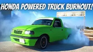 Honda Swapped Truck Burnout (Turbo K20 Honda engine)