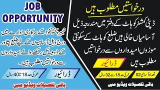 Latest Jobs in DC Office || & Latest Jobs in Government Organization in KPK || Jobs 2023