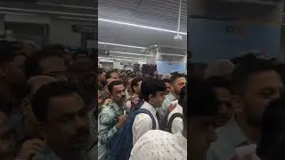 Massive crowd at Churchgate metro station on day one #shorts #mumbaimetro  #mumbaimetroline3 #crowd