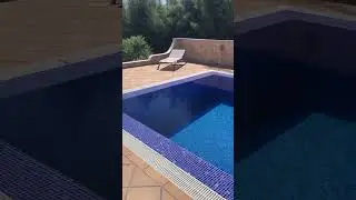 The pool is done ✅ #construction #renovation #pool #mosaic #tiling