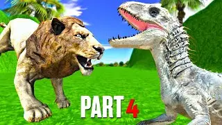 Indominus Rex Fights Lion King for Indoraptor&rsquo;s Revenge | Giant Mammoth Enters the Forest | Part 4