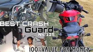BEST CRASH GUARD FOR NS_125 !! SEFTY GUARD FOR BS6 NS125 !! NS125 KA PROTECTION GUARD #accessories!!