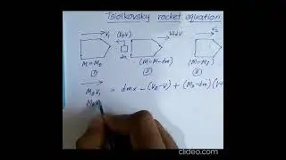 Derivation of Tsiolkovsky rocket equation