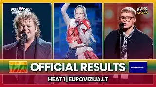 Eurovizija.LT: Official Results - HEAT 1 | LITHUANIA 🇱🇹 EUROVISION SONG CONTEST 2026 🎶😍 #esc2026