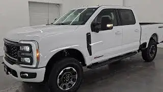 2023 F250 XLT PREMIUM SPORT H.O. DIESEL TREMOR OXFORD WHITE 4K WALKAROUND 16109Z