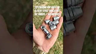 .72 caliber AEA ZEUS  at 50 yards / meters VS 3/8th steel target