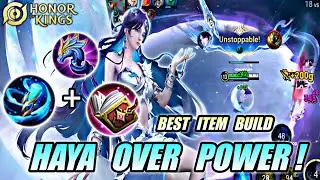 HAYA OVER POWER 🔥 BEST MID LANE/MAGE - BEST ITEM & BUILD 100% NO COUNTER! | HONOR OF KINGS (HOK)