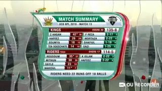BPL LIVE RR VS RK 2019