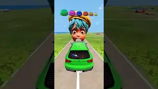 Big and Small Car vs Cute baby Saja Kpop demon Hunters