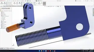 Ex 82 || solidworks || chapter 2 #solidworks_tutorial internal vs external threading #threading