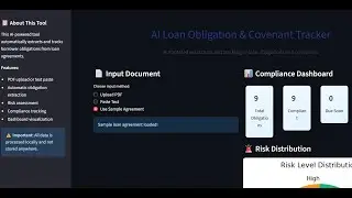 AI Loan Obligation & Covenant Tracker | Project Demo