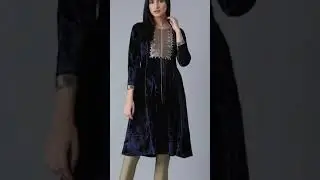 Top 19 Velvet Kurtis Design #latestfashioncollection