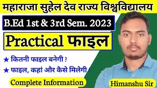 B.Ed 1St & 3Rd Semester, Practical File | B.Ed Practical File | Msdsu | The Perfect Study