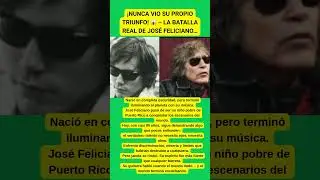 &iexcl;Ciego, Pobre y Legendario! 😱 La Historia Real de Jos&eacute; Feliciano