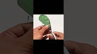 Easy Paper Leaf Tutorial 🌿 | Realistic Tropical Leaf DIY | Home Decor Craft Idea #shorts